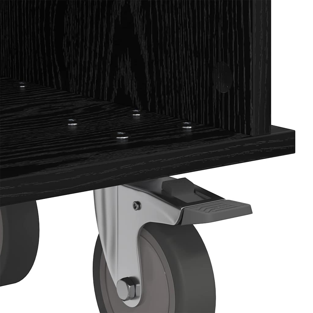 TV-Ständer Schwarz Eichen-Optik 68,5 x 35 x 35 cm Holzwerkstoff