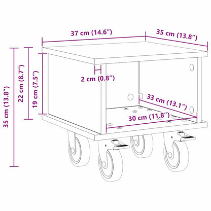 TV-Ständer Beton Grau 37 x 35 x 35 cm Holzwerkstoff