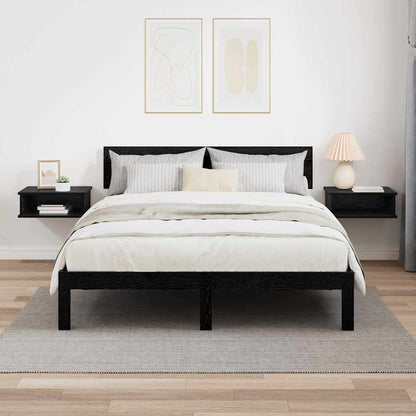 Nachttisch 2 pcs Schwarz Eichen-Optik 40 x 31 x 15 cm