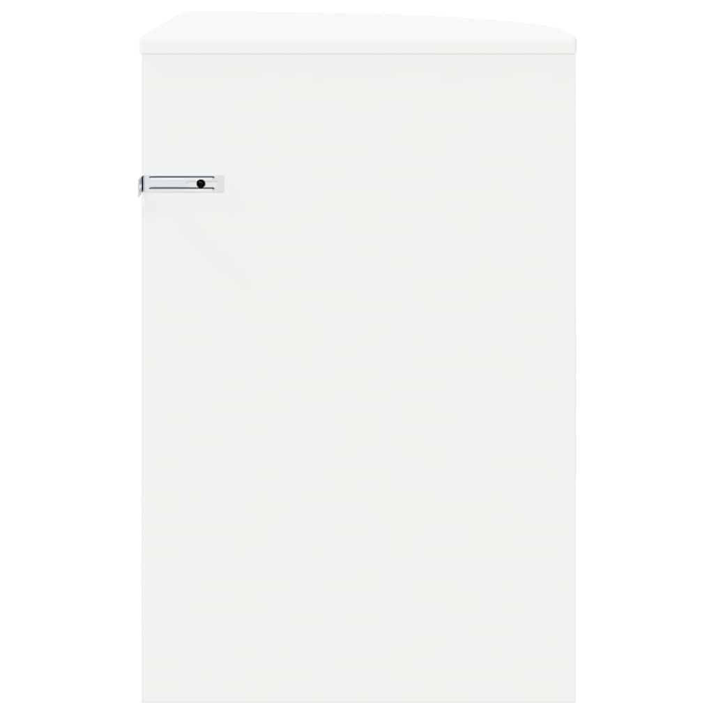 Beistelltisch Weiß 39,7 x 39,7 x 60 cm Holzwerkstoff