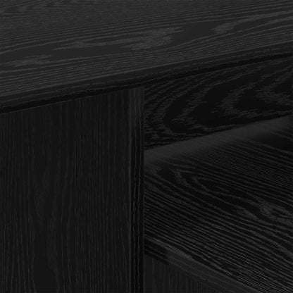 Konsolentisch Schwarz Eichen-Optik 91,5 x 35 x 38,5 cm