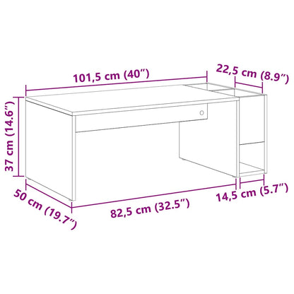 Couchtisch Artisan-Eiche 101,5 x 50 x 37 cm Holzwerkstoff