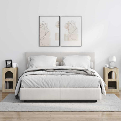 Nachttisch 2 pcs Sonoma-Eiche 29,5 x 33,5 x 50 cm Holzwerkstoff