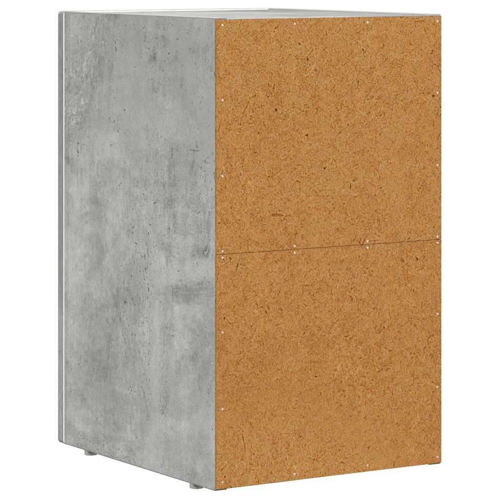 Nachttisch 2 pcs Beton Grau 29,5 x 33,5 x 50 cm Holzwerkstoff