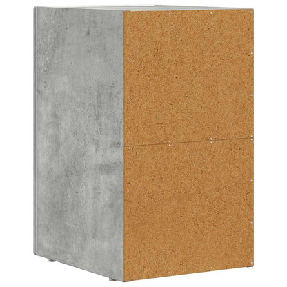 Nachttisch 2 pcs Beton Grau 29,5 x 33,5 x 50 cm Holzwerkstoff