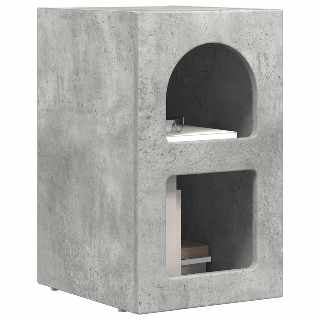 Nachttisch 2 pcs Beton Grau 29,5 x 33,5 x 50 cm Holzwerkstoff