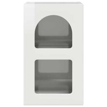 Nachttisch 2 pcs Hochglanz Weiß 29,5 x 33,5 x 50 cm