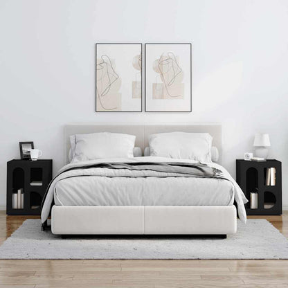 Nachttisch 2 pcs Schwarz 40 x 35 x 50 cm Holzwerkstoff