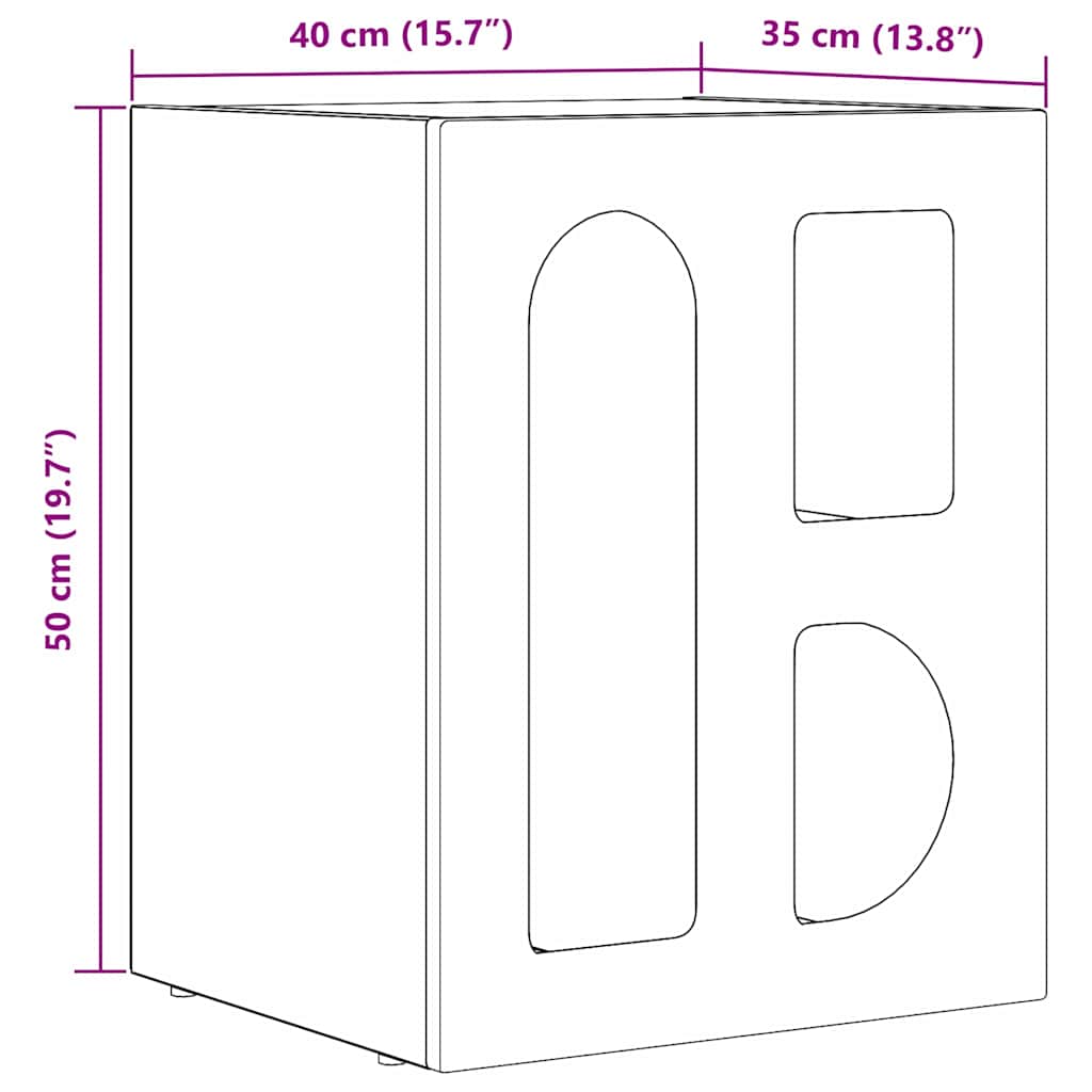 Nachttisch Sonoma-Eiche 40 x 35 x 50 cm Holzwerkstoff