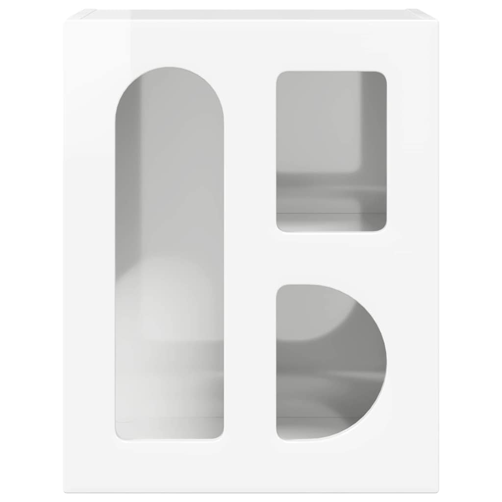 Nachttisch 2 pcs Hochglanz Weiß 40 x 35 x 50 cm Holzwerkstoff