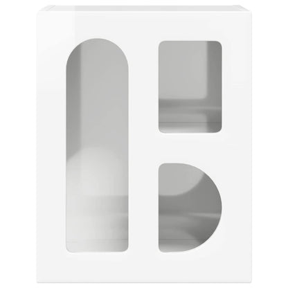 Nachttisch 2 pcs Hochglanz Weiß 40 x 35 x 50 cm Holzwerkstoff