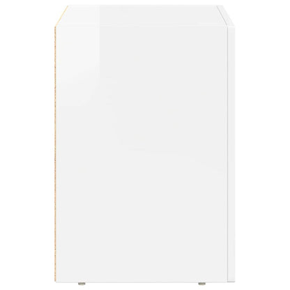 Nachttisch 2 pcs Hochglanz Weiß 40 x 35 x 50 cm Holzwerkstoff
