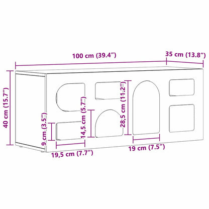 TV-Schränk Artisan-Eiche 100 x 35 x 40 cm Holzwerkstoff