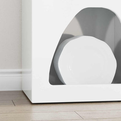 Sideboard Hochglanz Weiß 40 x 35 x 100,5 cm Holzwerkstoff