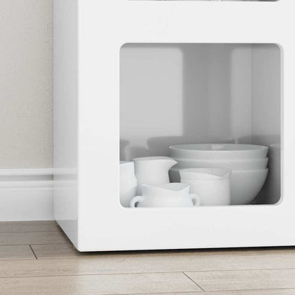 Sideboard Hochglanz Weiß 59 x 35 x 80,5 cm Holzwerkstoff