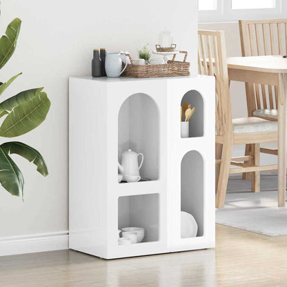 Sideboard Hochglanz Weiß 59 x 35 x 80,5 cm Holzwerkstoff