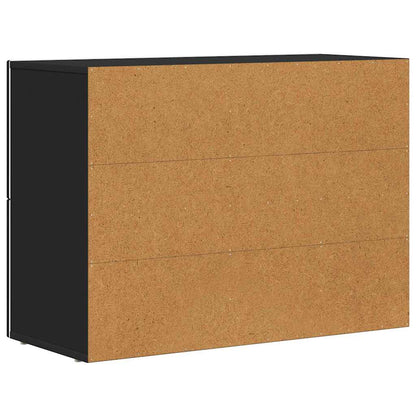Sideboard Schwarz 80,5 x 35 x 59 cm Holzwerkstoff