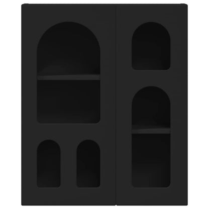 Hängeschrank mit Regal Schwarz 59 x 20 x 71,5 cm Holzwerkstoff