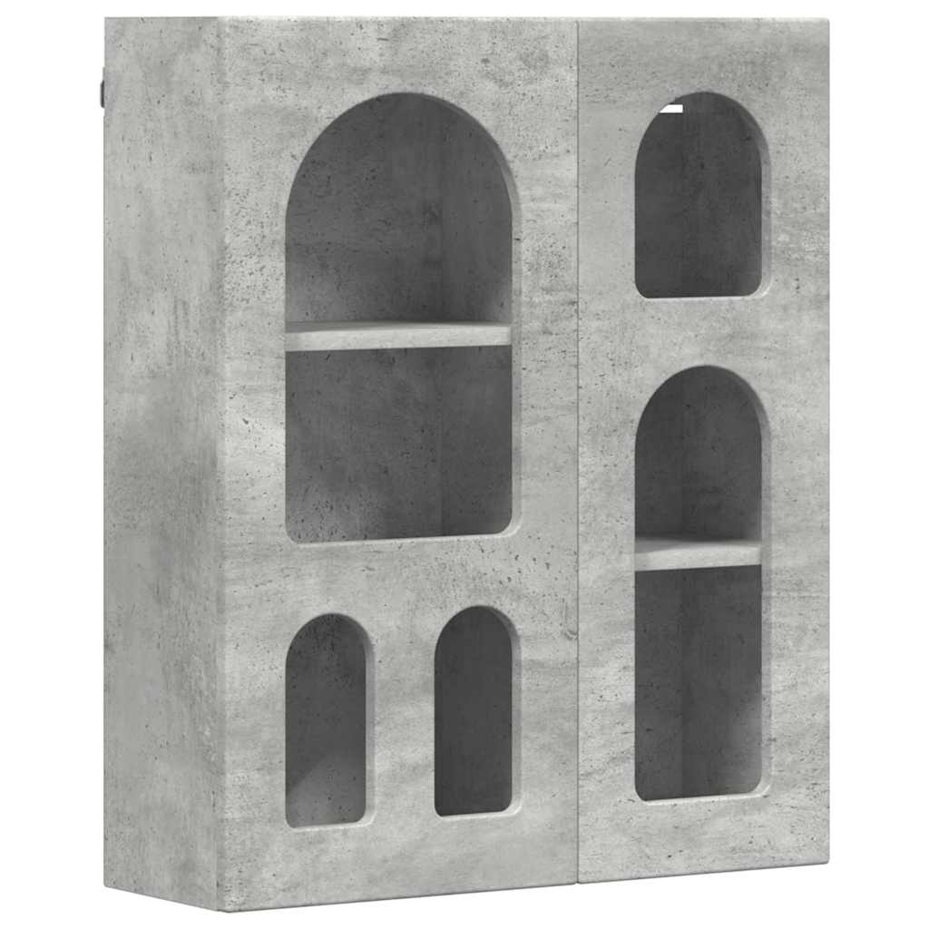 Hängeschrank Beton Grau 59 x 20 x 71,5 cm Holzwerkstoff