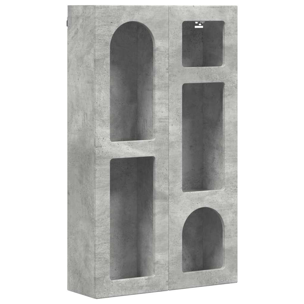 Hängeschrank Beton Grau 59 x 20 x 100 cm Holzwerkstoff