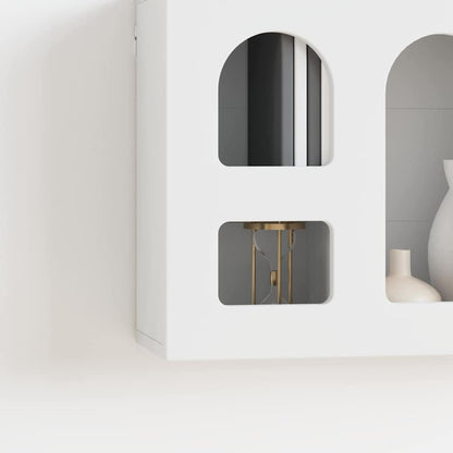 Hängeschrank mit Regal Weiß 60 x 20 x 40 cm Holzwerkstoff