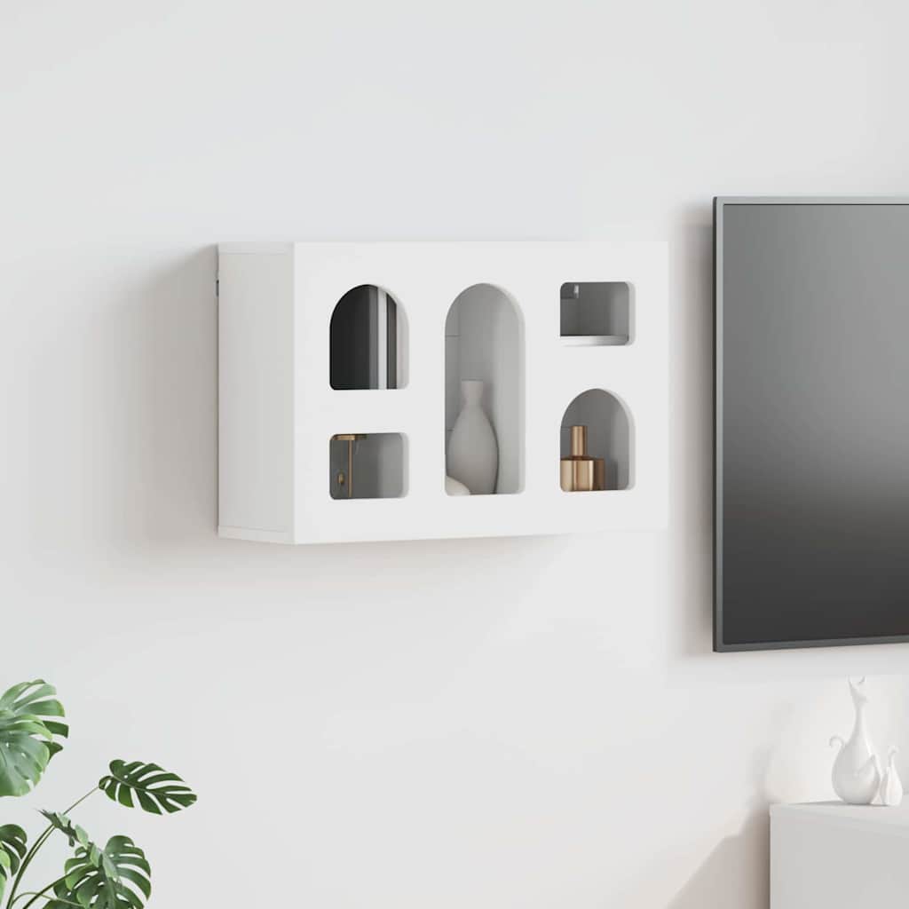 Hängeschrank mit Regal Weiß 60 x 20 x 40 cm Holzwerkstoff