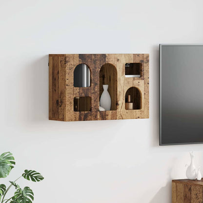 Hängeschrank mit Regal Altholz 60 x 20 x 40 cm Holzwerkstoff