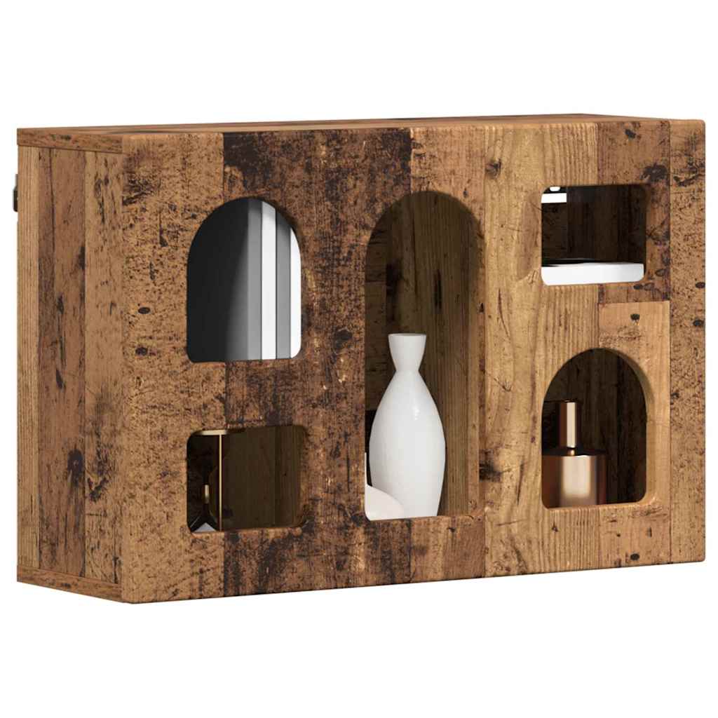 Hängeschrank mit Regal Altholz 60 x 20 x 40 cm Holzwerkstoff