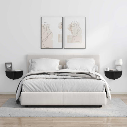 Wandregal 2 pcs Schwarz 38 x 19 x 19 cm Holzwerkstoff