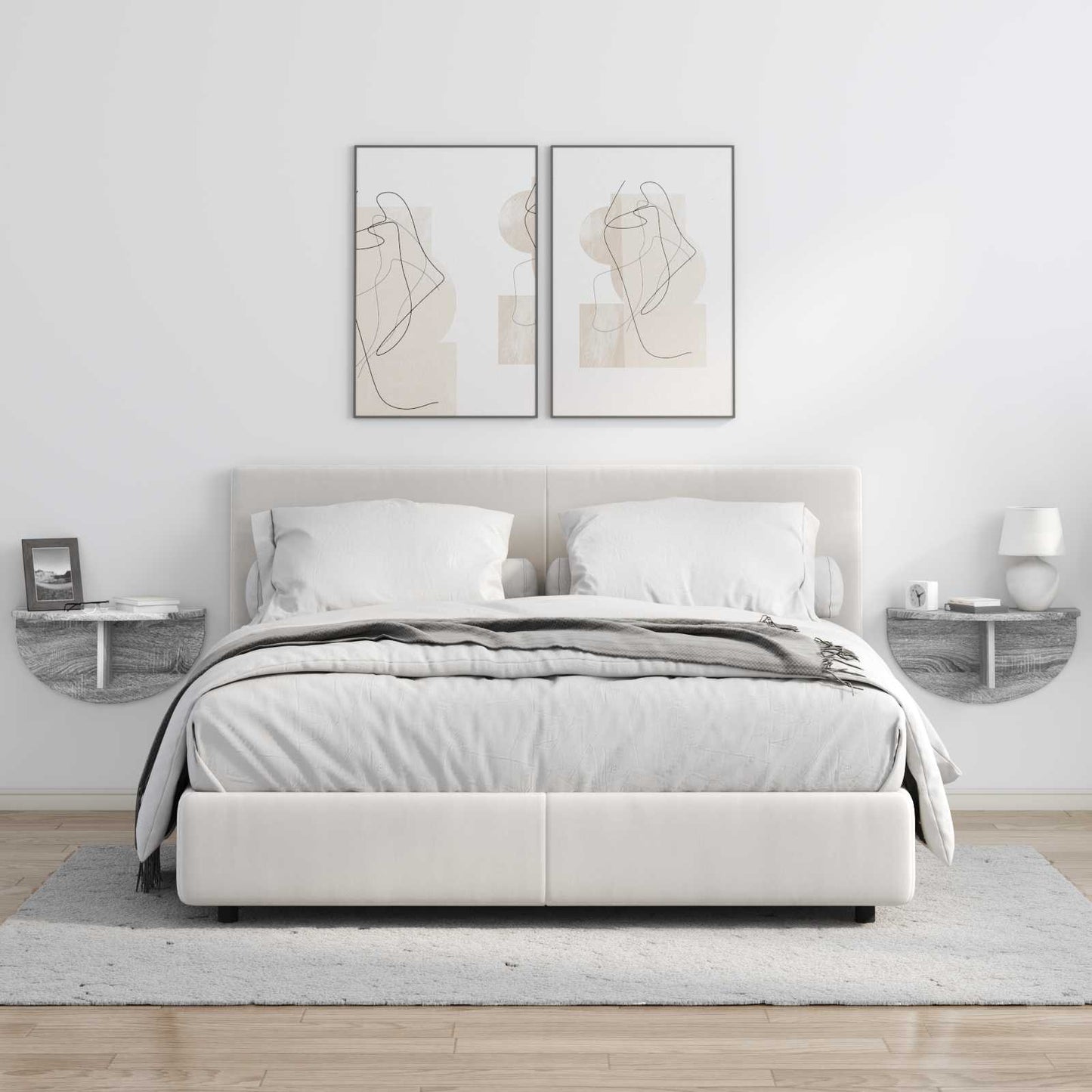 Wandregal Graues Sonoma 48 x 24 x 24 cm Holzwerkstoff