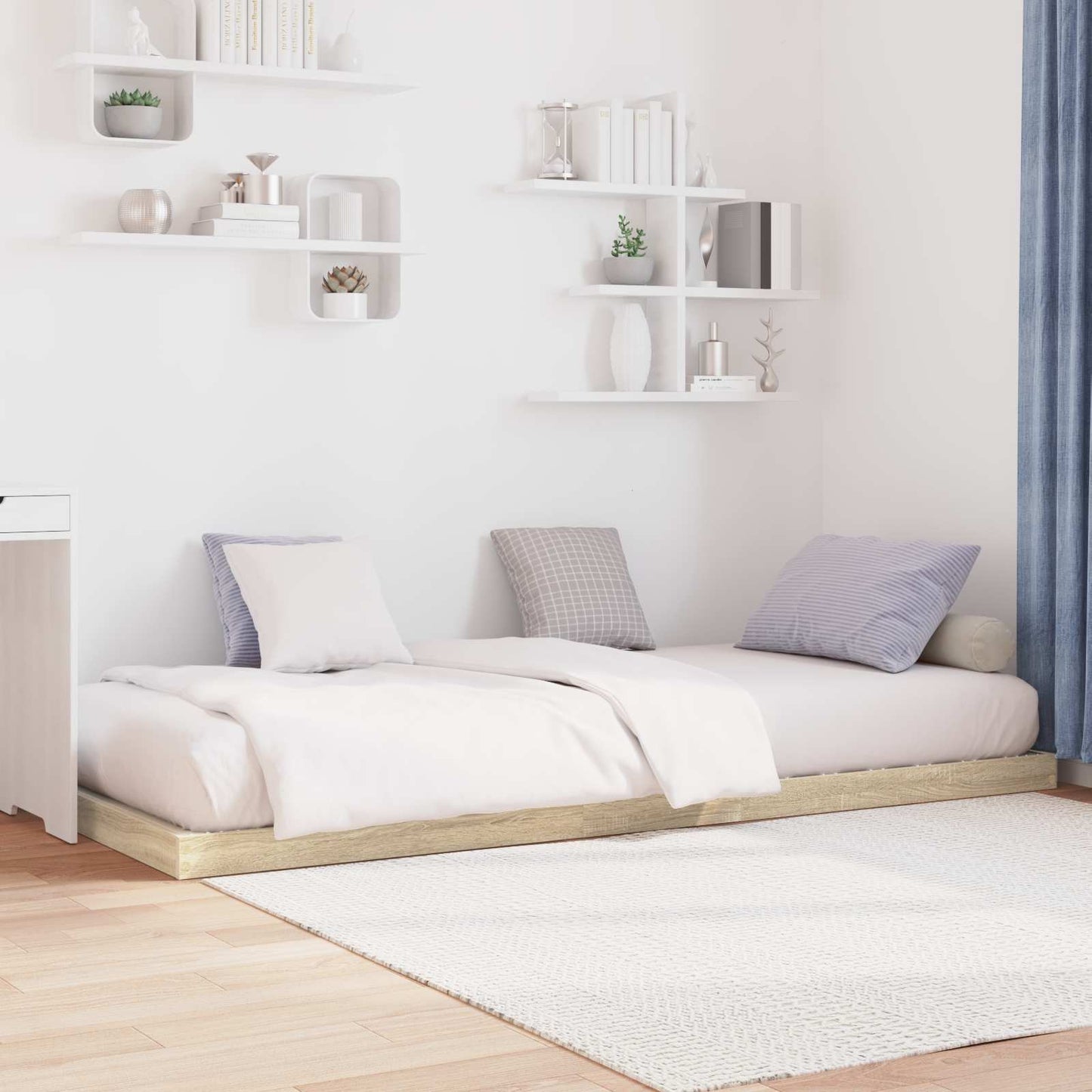 Bodenbettrahmen Sonoma 90 x 190 cm Holzwerkstoff