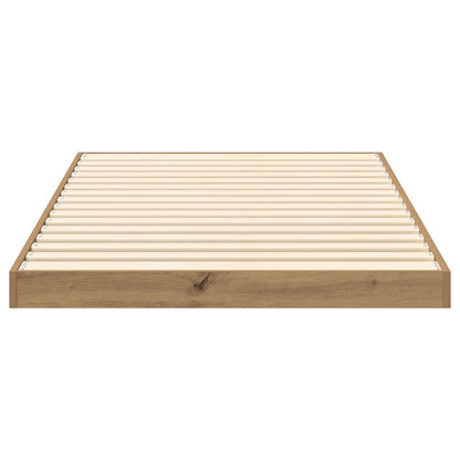 Bodenbettrahmen Artisan-Eiche 80 x 200 cm Holzwerkstoff