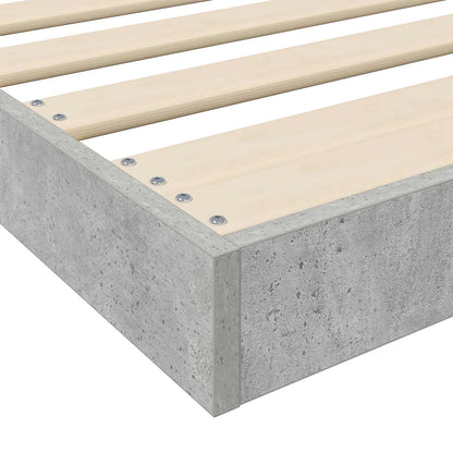 Bodenbettrahmen Beton Grau 90 x 200 cm Holzwerkstoff