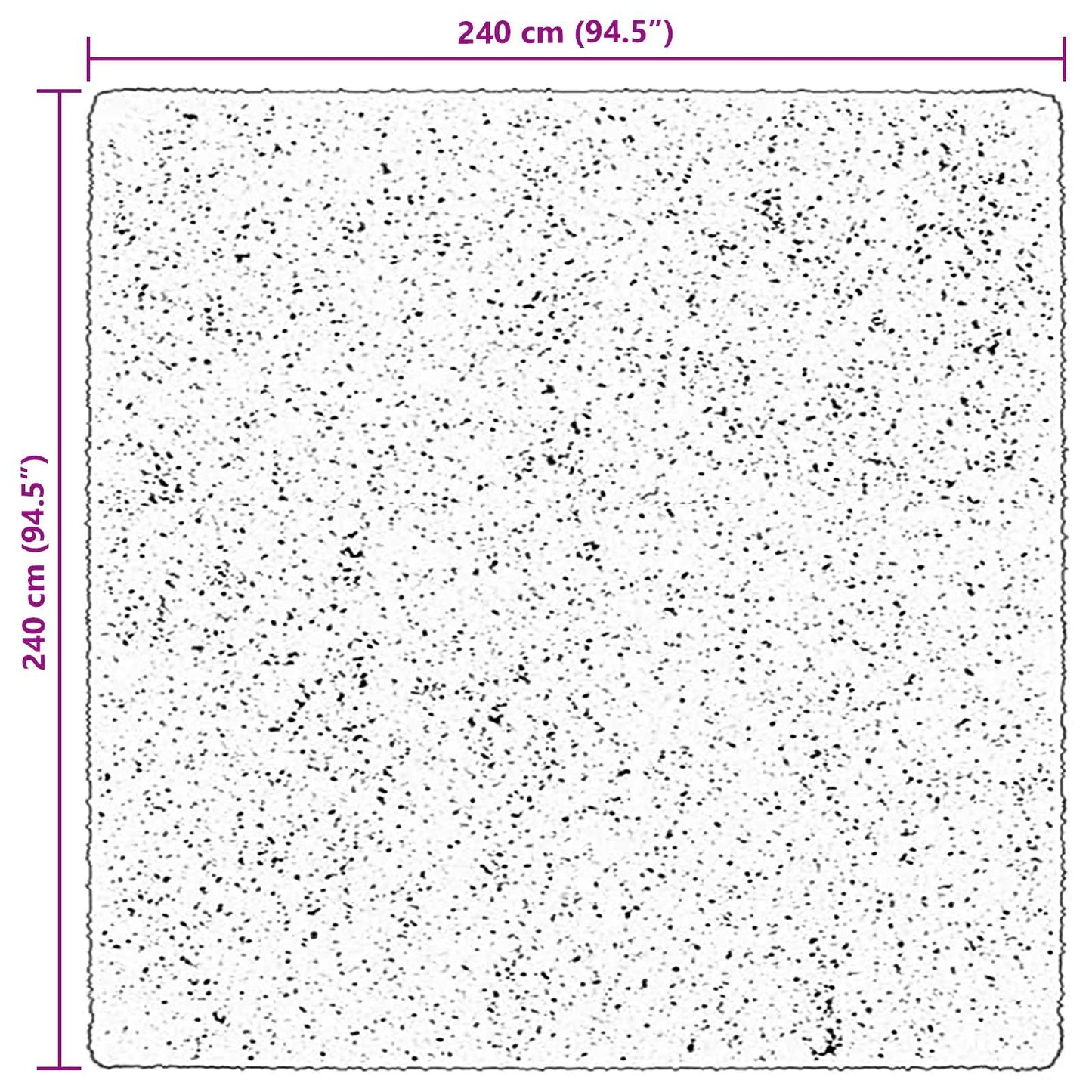 Bereichsteppiche Quadratisch HUARTE Braun 240 x 240 cm