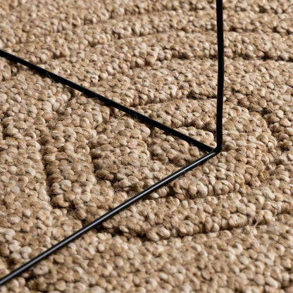 Bereichsteppiche Rund Moiré AGIRA Natur Ø 200 CM Polyester