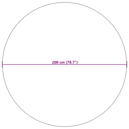 Bereichsteppiche Rund Moiré AGIRA Natur Ø 200 CM Polyester