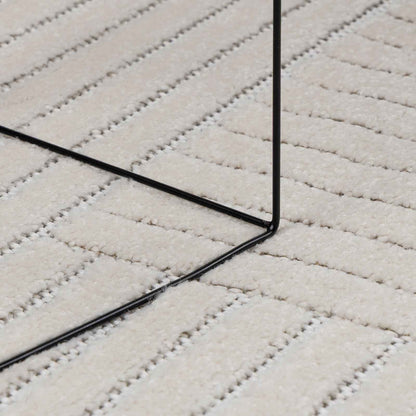 Bereichsteppiche Rund PALMERAS Creme Ø 120 CM Polyester