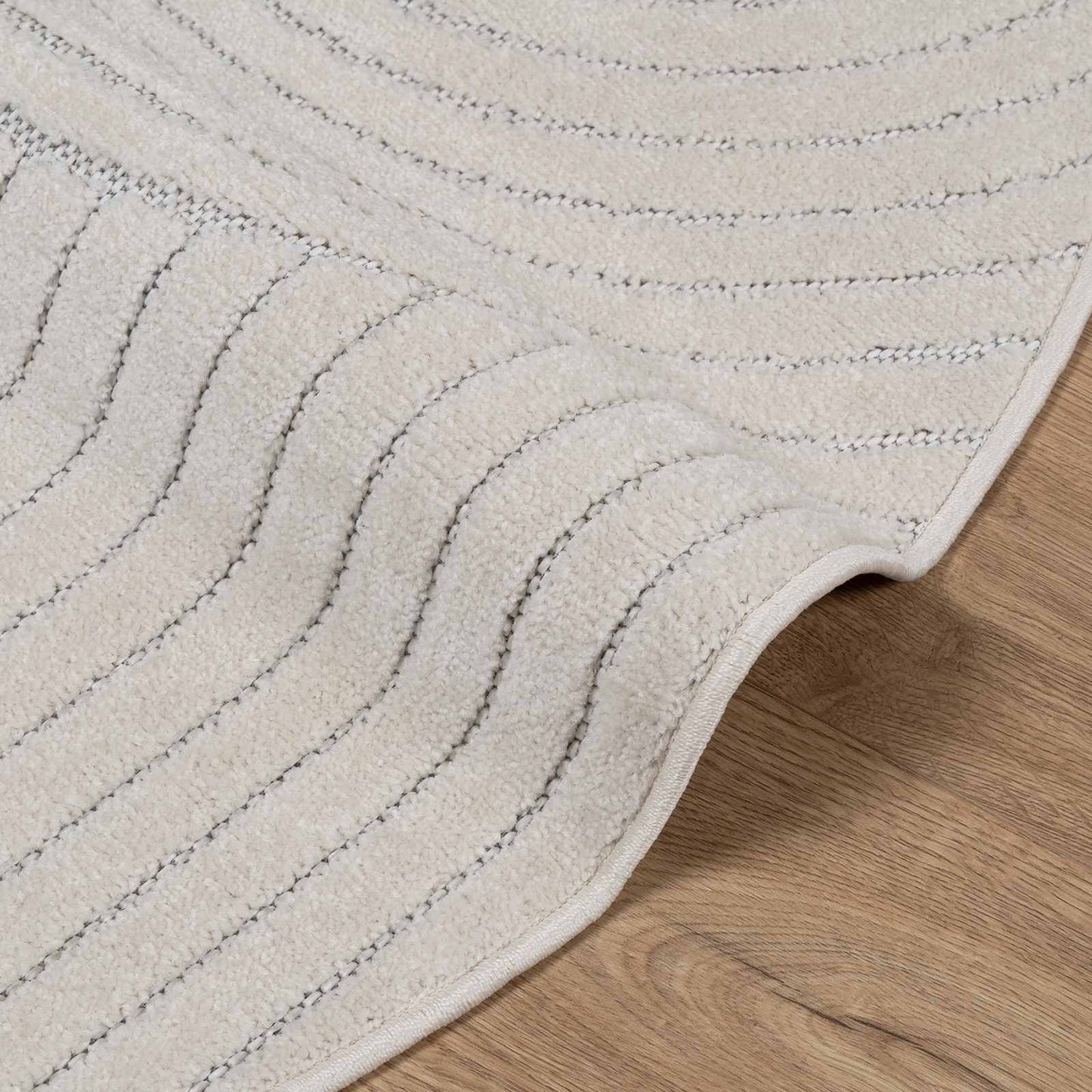 Bereichsteppiche Rund PALMERAS Creme Ø 120 CM Polyester