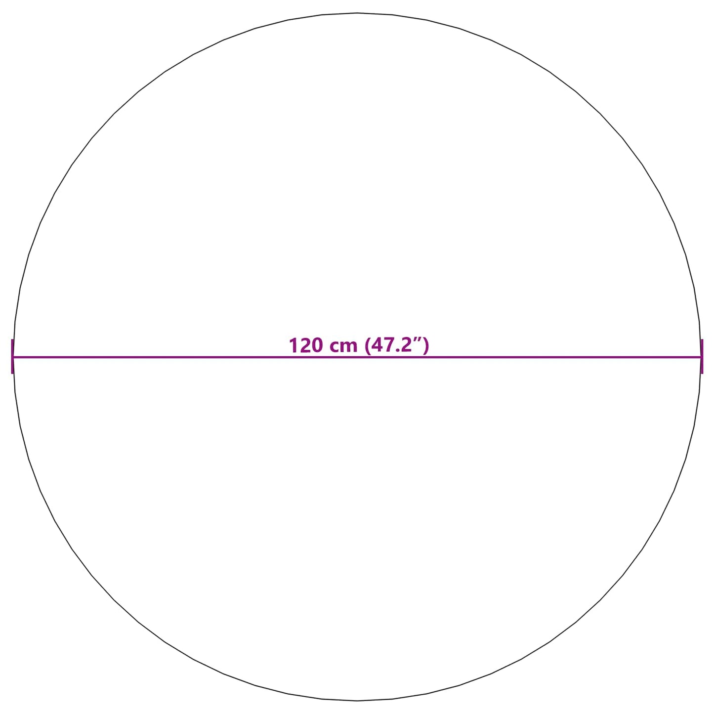 Bereichsteppiche Rund PALMERAS Creme Ø 120 CM Polyester