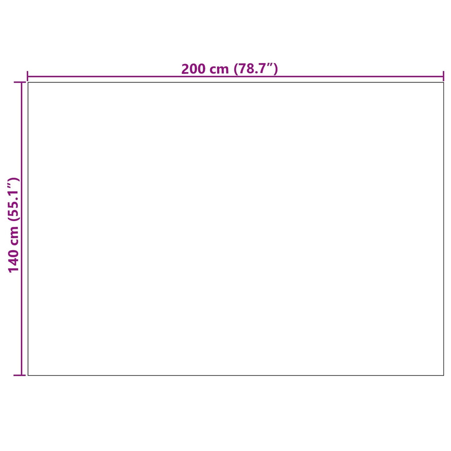 Bereichsteppiche PALMERAS Anthrazit 200 x 140 cm Polyester