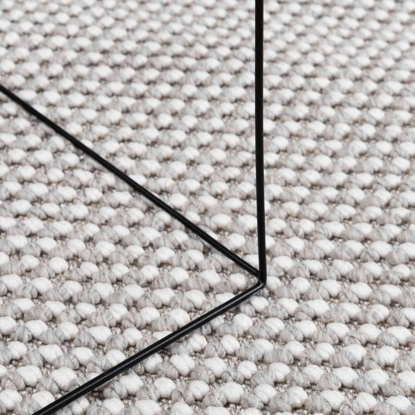 Bereichsteppiche Rund LUGO Creme und Grau Ø 200 CM Polyester