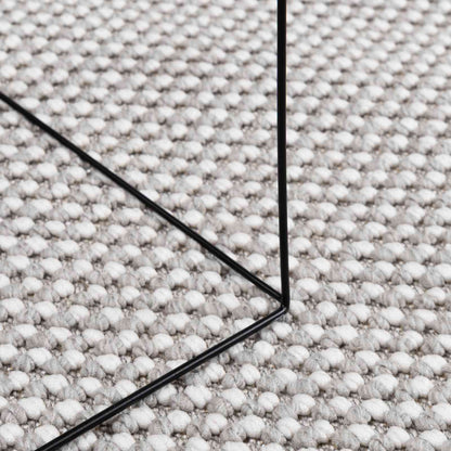 Bereichsteppiche Rund LUGO Creme und Grau Ø 200 CM Polyester