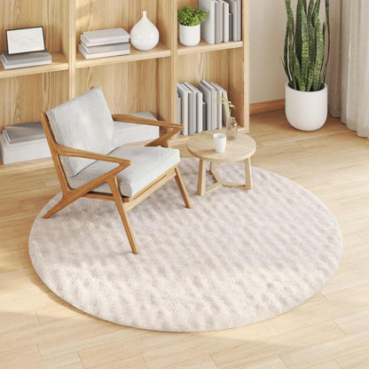 Bereichsteppiche Rund SIROLO Beige Ø 160 CM Polyester