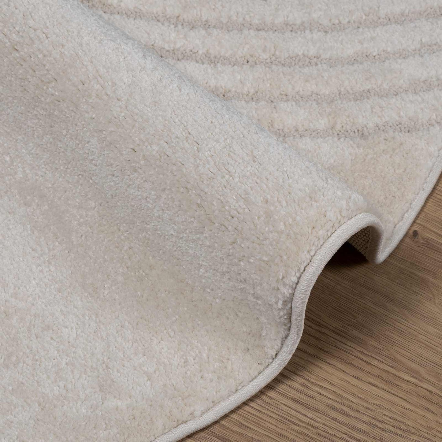 Bereichsteppiche Rund GALATI Creme Ø 160 CM Polyester