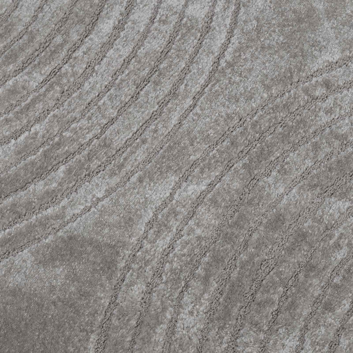 Bereichsteppiche Rund GALATI Grau Ø 200 CM Polyester