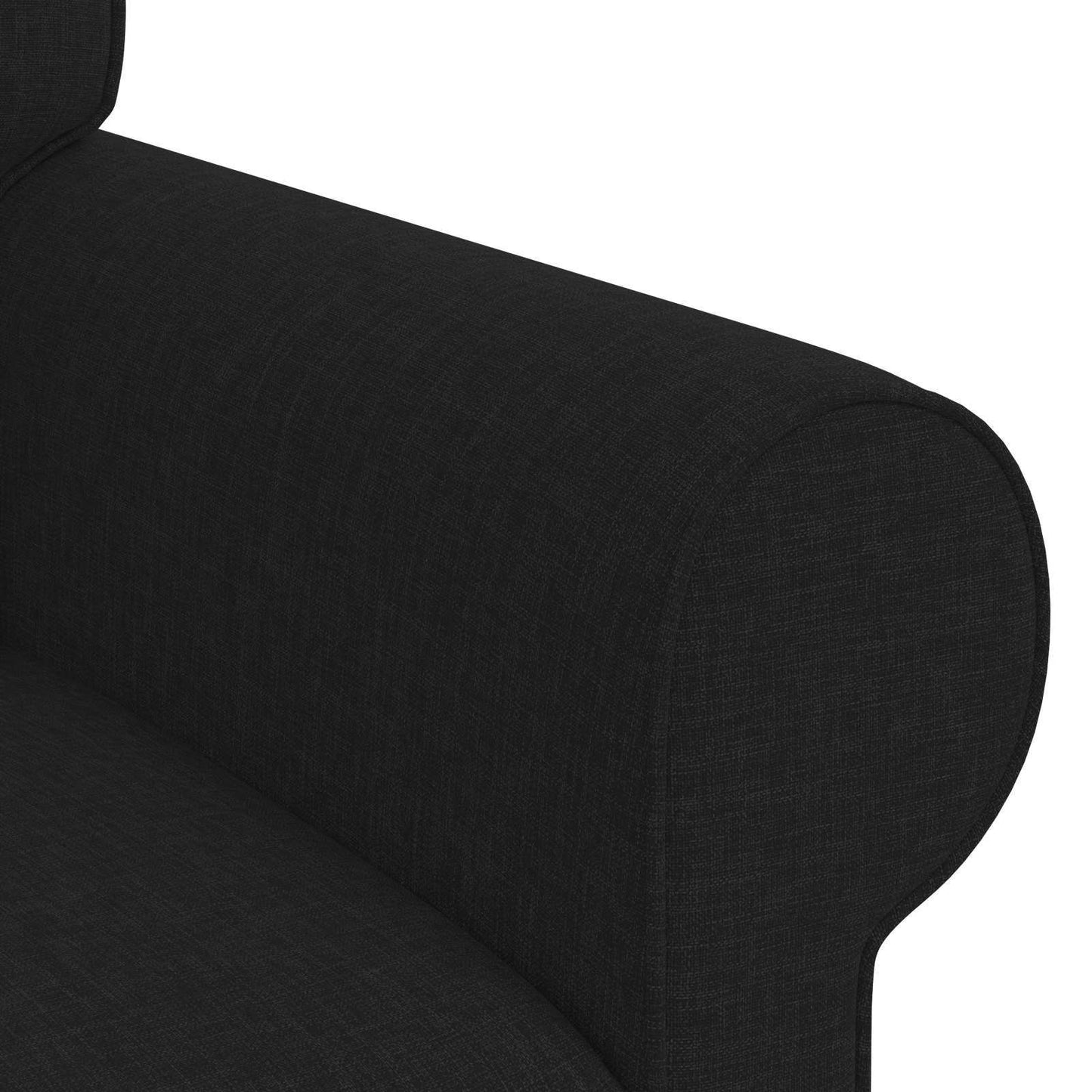 Sofa Set 2 pcs Schwarz 155 x 82 x 80 cm Stoff