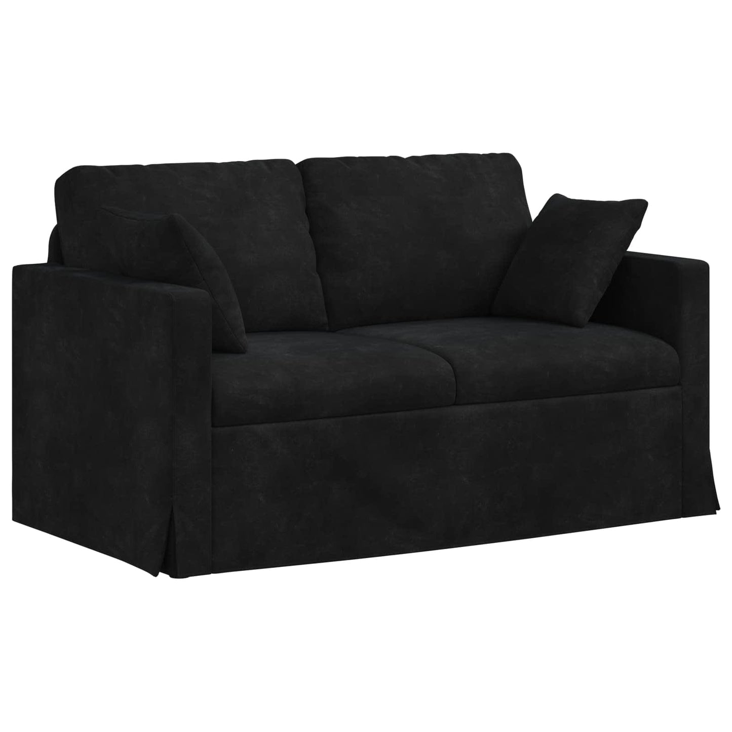 Sofa Set 2 pcs Schwarz 138 x 78 x 80 cm Samt