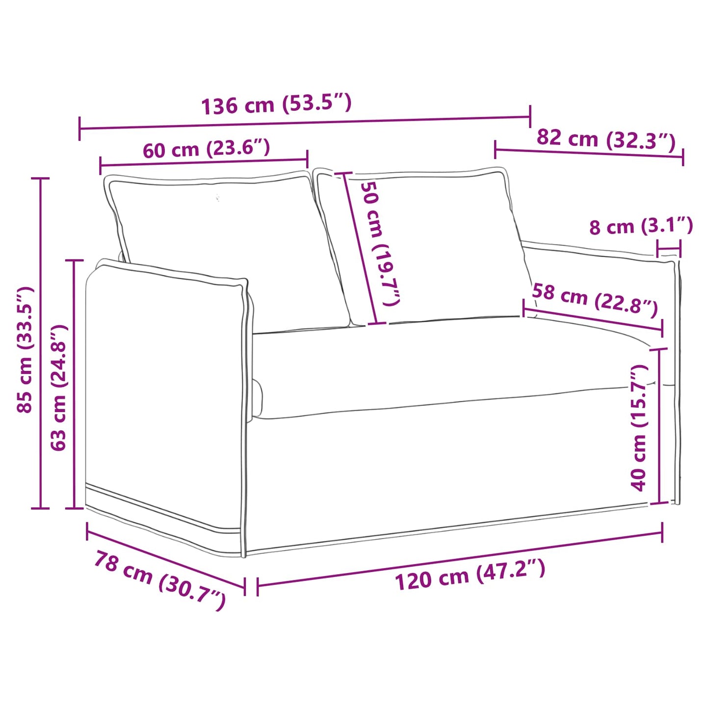 Sofa Set 2 pcs Dunkelgrün 196 x 82 x 85 cm Stoff