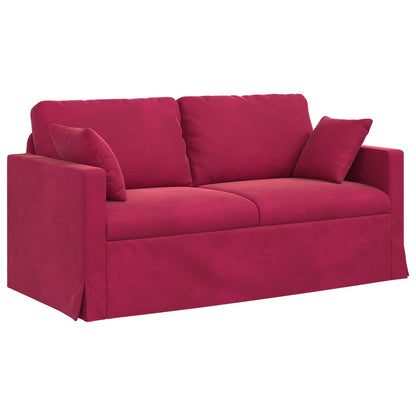 Sofa 2 pcs Weinrot 158 x 78 x 80 cm Samt