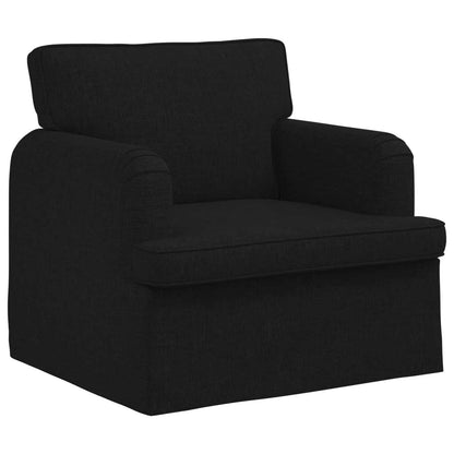 Sofa Set 2 pcs Schwarz 162 x 80 x 85 cm Stoff